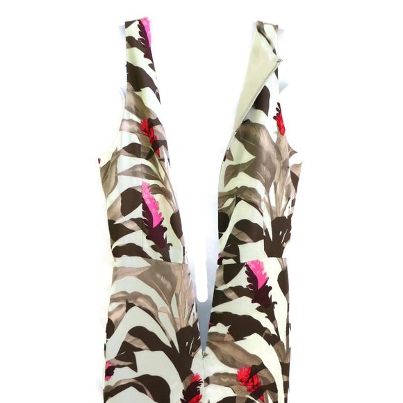 Banana Republic Dress Maxi Lined Fit Flare Botanical Floral 10 - Picture 10 of 12